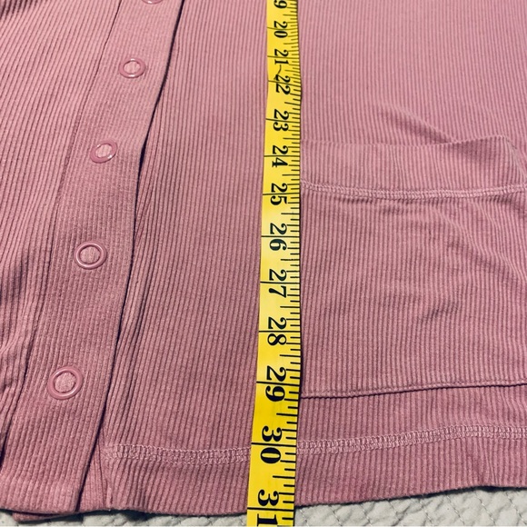 Torrid Women’s Super Soft Rib Snap Front Lounge Berry Conserve Cardigan. Size 2. - Picture 9 of 9